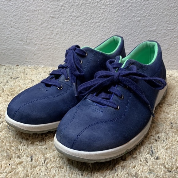 Duluth Trading Co royal blue suede lace up casual trainers sneakers size 8 M - Picture 8 of 11